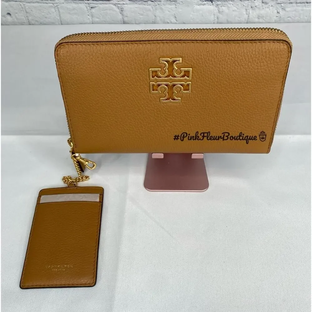#TORY BURCH Britten Zip Continental Tiramisu NWT